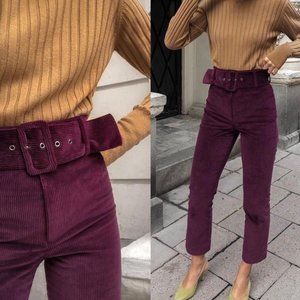 & Other Stories Slim Corduroy 70s Trousers Size 6